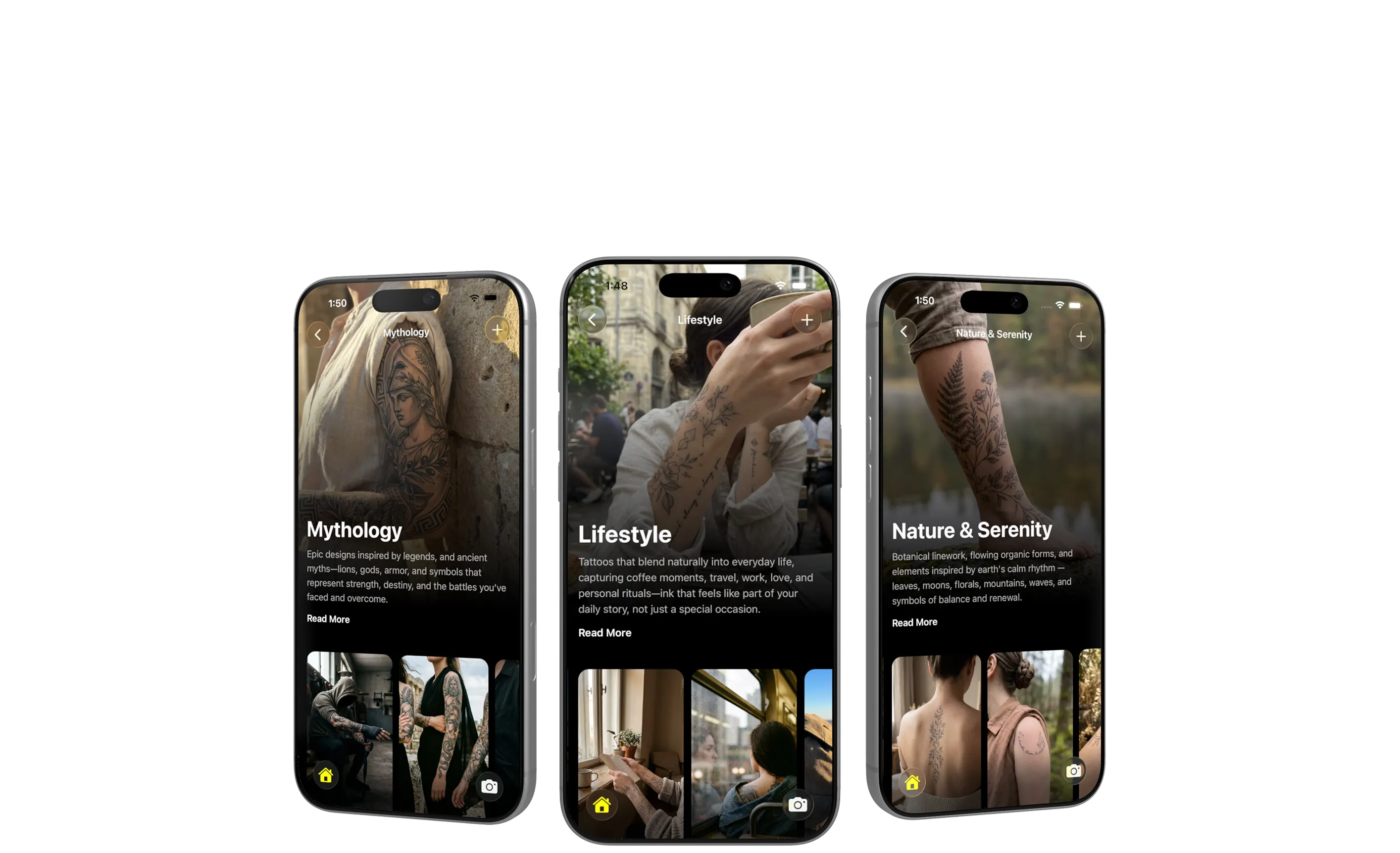 Tattoo style selection example