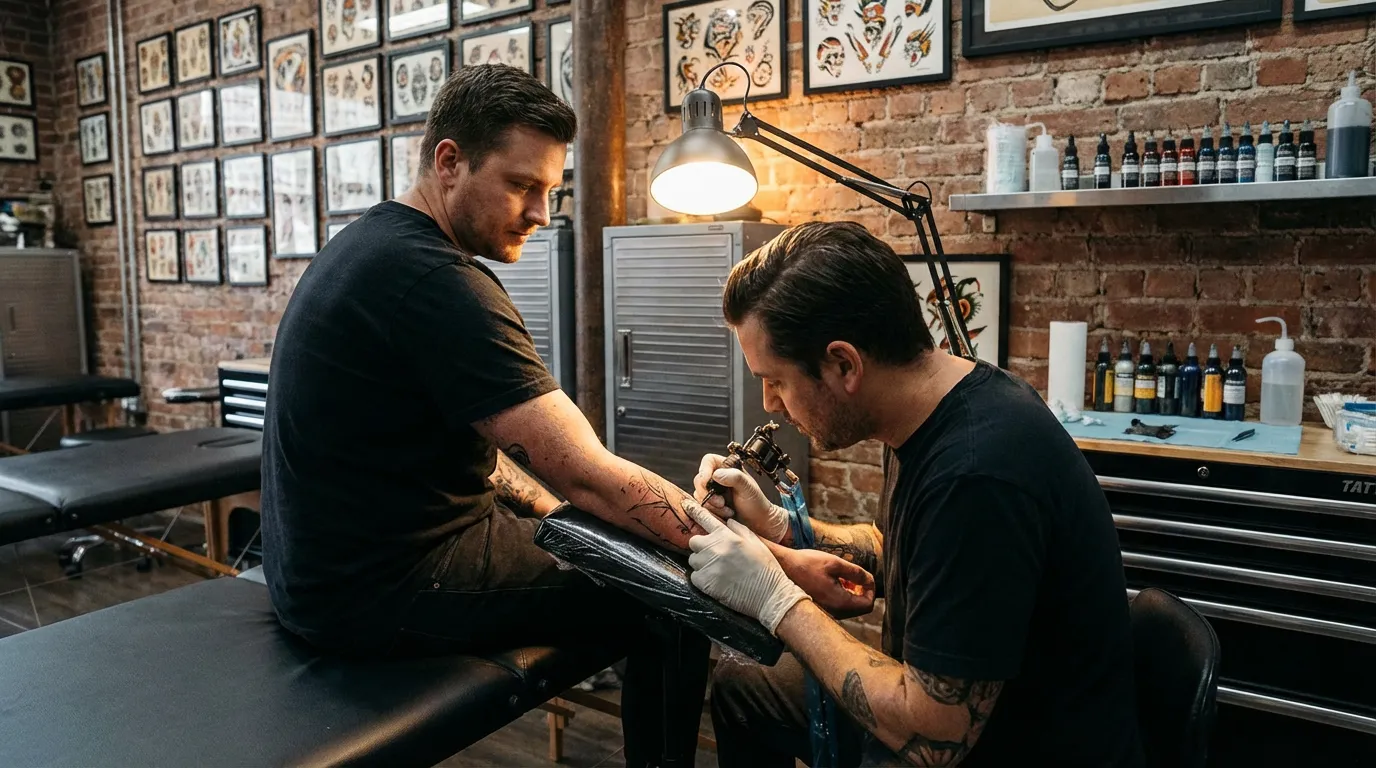 Tattoo placement preview example